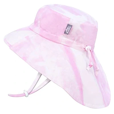 Afbeelding van Jan &amp; Jul Zonnehoed met emmer voor jongens, uv bescherming 50+ UPF, Tie Dye kleur roze
