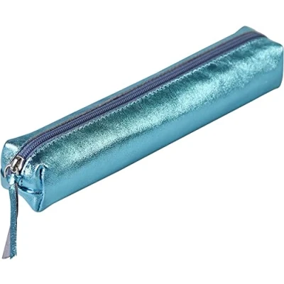 Afbeelding van Clairefontaine 410118C klein, slank etui van echt lamsleer, turquoise