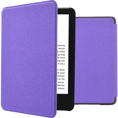 Afbeelding van iMoshion Ereader Cover / Hoesje Geschikt voor Amazon Kindle (2022) 11th gen Canvas Sleepcover Bookcase zonder stand Paars