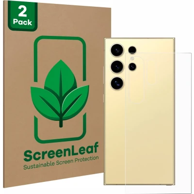 Afbeelding van ScreenLeaf Screenprotector voor Samsung Galaxy S24 Ultra (Achterkant) Duurzame schermbescherming Folie Beschermfolie transparant (2 Stuks)