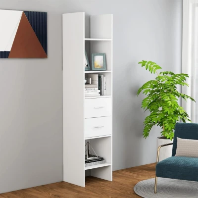 Afbeelding van Boekenkast 40x35x180 cm spaanplaat wit