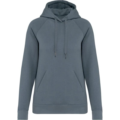 Afbeelding van Native Spirit Ecologische damessweater met capuchon en raglanmouwen NS422 Mineral Grey