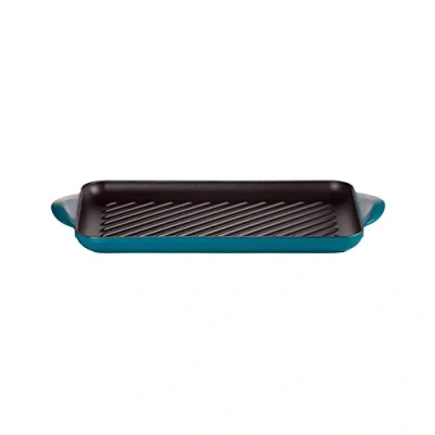 Afbeelding van Le Creuset Rechthoekige grill van geëmailleerd gietijzer, 32 cm, Deep Teal, 20202326420460