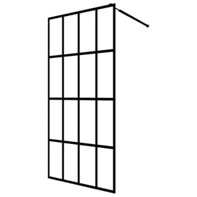 Afbeelding van vidaXL Douchescherm, gehard glas, transparant, 90 x 195 cm