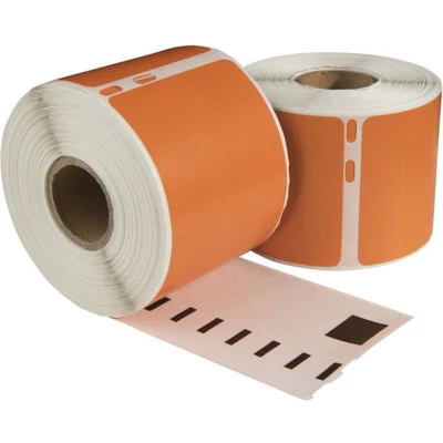 Afbeelding van Dymo 99010 oranje compatible labels, 89 mm x 28 mm, 260 etiketten, permanent