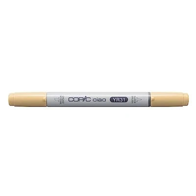 Afbeelding van COPIC Ciao YR31, Light Reddish Yellow, Twin Marker met een medium brede punt en &quot;brush&quot; punt.