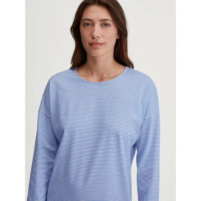 Afbeelding van Calida Lovely Langarm Nachtjapon, Dames, Maat: 48/50, Hydrangea blue