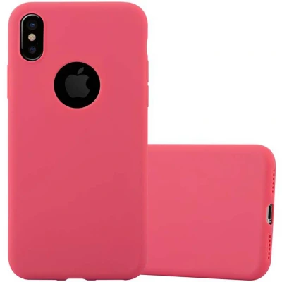 Afbeelding van Cadorabo Hoesje geschikt voor Apple iPhone XS MAX in CANDY ROOD Beschermhoes gemaakt van flexibel TPU silicone Case Cover