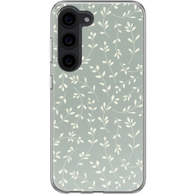 Afbeelding van imoshion hoesje Geschikt voor Samsung Galaxy S23 Design Smoke Green Flowers