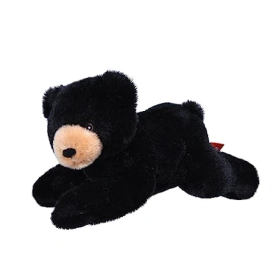 Afbeelding van Pluche knuffel dieren Eco kins zwarte beer van 22 cm. Wildlife speelgoed knuffelbeesten Cadeau voor kind/jongens/meisjes
