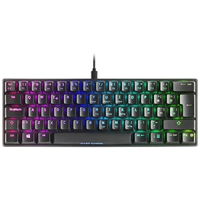 Afbeelding van Mars Gaming MKMINIBES, Ultracompact Mechanisch Toetsenbord, Volledig RGB Chroma, Schakelaar OUTEMU PRO Blauw, Zwart, Spaanse Taal