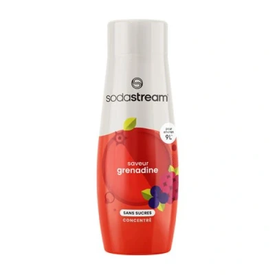 Image de Concentré Saveur Sodastream Grenadine sans sucres 440 ml Blanc et Rouge