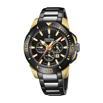 Afbeelding van Festina Special Edition Chronograaf, Heren, Maat: One Size, Black gold