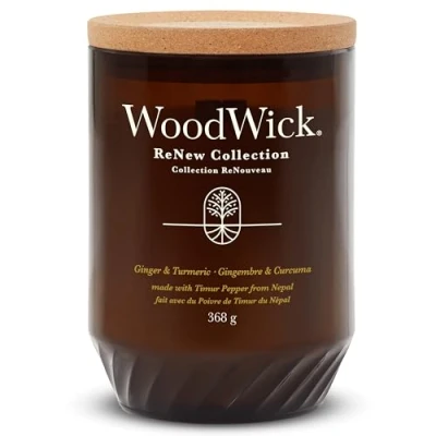 Afbeelding van WoodWick Geurkaars Large ReNew Ginger &amp; Tumeric 13 cm / ø 9