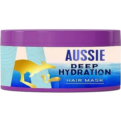 Afbeelding van Aussie Deep Hydration Veganistisch masker, intensieve hydratatie, voor zeer droog, dik en krullend haar, met avocado , jojoba macadamianolie, 450 ml
