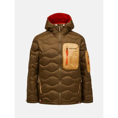 Afbeelding van Peak Performance Helium Utility HOOD Jacket Gewatteerde jas, Heren, Maat: Medium, Meadow moss/sierra sand