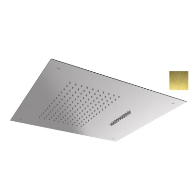 Afbeelding van SB Square 316 Regendouche inbouw met golf spray 38x38cm PVD goud 1208955325