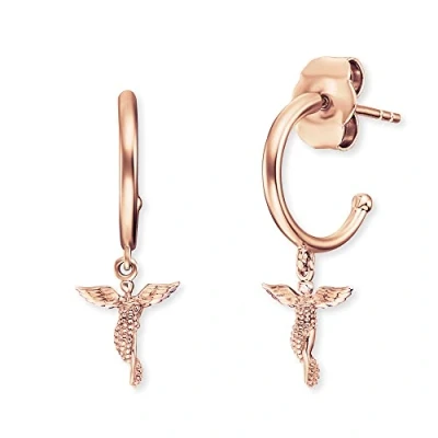 Afbeelding van Engelsrufer Oorbellen ERE LILHEARTWING STR Roségoud verguld sterling zilver