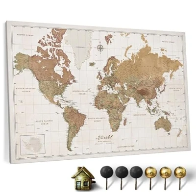 Afbeelding van CANVASCALE Canvas met prikbord van kurk, motief 16, 90 x 60 cm