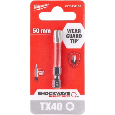 Afbeelding van Milwaukee Shockwave schroefbit lang 50mm Torx TX40