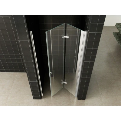 Afbeelding van Wiesbaden vouwbare nisdeur 1000x2000 rechts 8mm NANO glas