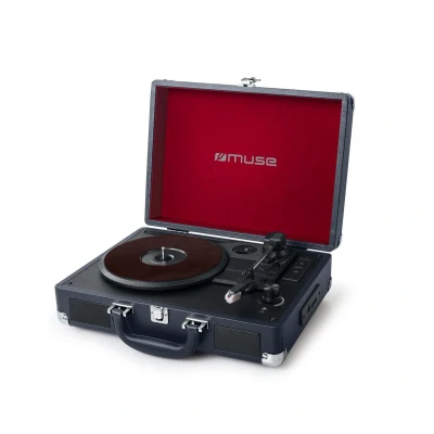 Afbeelding van Muse MT 103DB Kofferplatenspeler met bluetooth en encoding functie, donkerblauw
