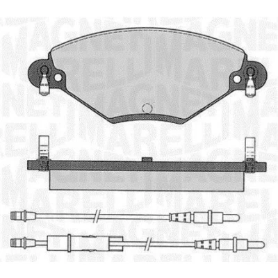 Afbeelding van MAGNETI MARELLI 363916060181 Remblokkenset Met slijtage waarschuwingscontact CITROËN: C5 III Estate, I Hatchback, II Hatchback