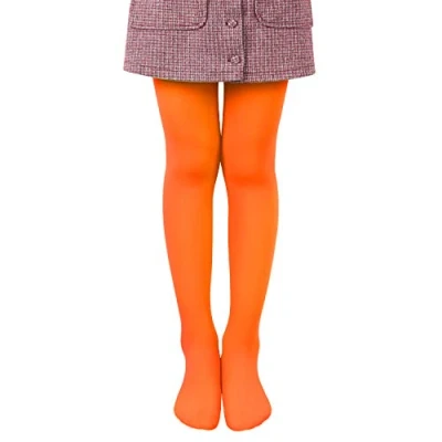 Afbeelding van L&amp;K II Kinderpanty&#039;s Klassieke Danspanty met Voet Zachte Comfortabele Kousen Elastische Panty in verschillende kleuren 27251, Uniek pakket oranje