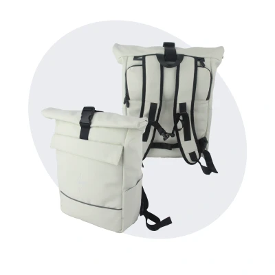 Afbeelding van Voltano Luxe Rolltop Fietstas / Rugtas 28L Mint Groen Enkele Pakaftas 100% Waterdicht