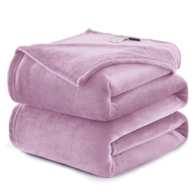 Afbeelding van WAVVE Knuffeldeken, pluizige deken, fleece bankdeken, 150 x 200 cm, warm, lila, XL