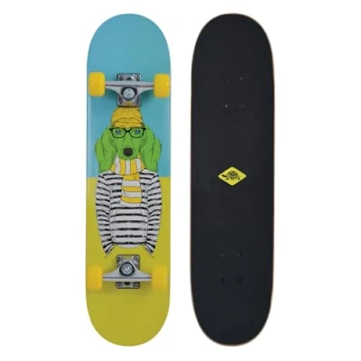 Afbeelding van SCHILDKROT Skateboard Kicker Green Dog 31 79 x 20 Geel