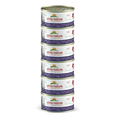 Afbeelding van 24 x 70 g Tonijn Almo Nature HFC Natural kattenvoer