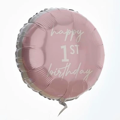 Afbeelding van Ginger ray folieballon happy 1st birthday