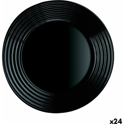 Afbeelding van Dessertgerecht Luminarc Harena Zwart Glas (19 cm) (24 Stuks)