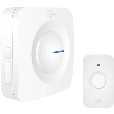 Afbeelding van Draadloze deurbel ELRO (Met ontvanger, 300 meter, 110 dB, LED indicator, Wit)
