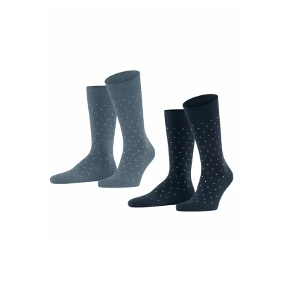 Afbeelding van Esprit FINE DOT 2PACK WITH Pattern Sokken, Heren, Maat: 43 46, Dark blue