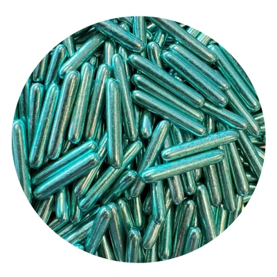 Afbeelding van BrandNewCake Sugar Rods Metallic Groen 80gr.