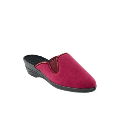 Afbeelding van Afibel Comfortabele brede muiltjes pantoffels met hak, Rood