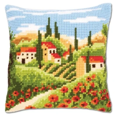 Afbeelding van Vervaco Toscaans landschap Kruissteekkussen pakket PN 0144846