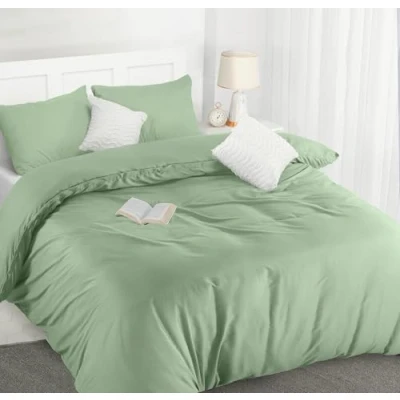 Afbeelding van Utopia Bedding Dekbedovertrek Set Zachte Microvezel 200x200cm met Kussenslopen 50x75cm Beddengoed Saliegroen