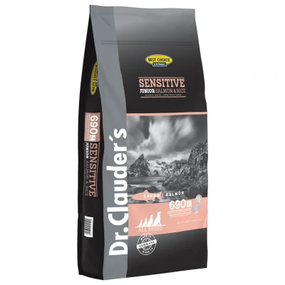 Afbeelding van Dr.Clauder&#039;s Best Choice Junior All Breed Zalm&amp;Rijst Hondenvoer 12.5 kg
