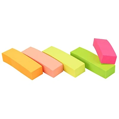 Afbeelding van Herbruikbare notitieblaadjes, neonkleuren, 5 x 100 vellen, 50 15 mm