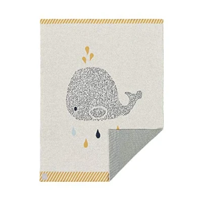 Afbeelding van Lassig Knitted GOTS Little Water Whale 75 x 100 cm Wiegdeken 1542001452