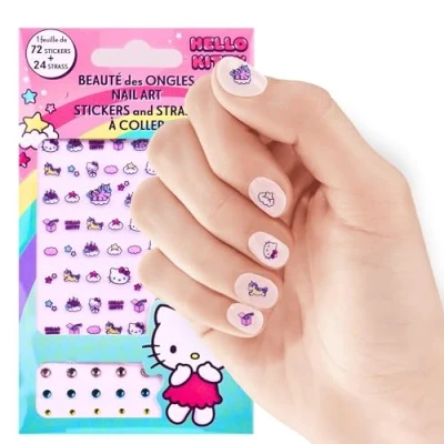 Afbeelding van Hello Kitty nagelstickers, zelfklevend, nail art stickers, cadeaus voor meisjes en kinderen, verjaardagscadeaus