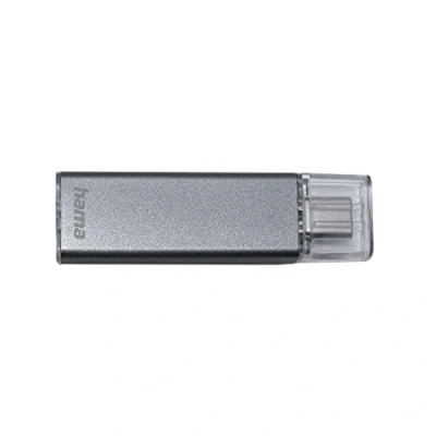 Afbeelding van Hama 00182472 USB C Stick 128 GB met 70 MB/s gegevensoverdrachtsnelheid en afsluitdop voor Windows/MacBook antraciet