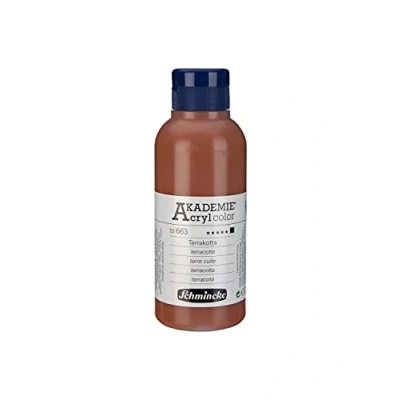 Afbeelding van Schmincke Kleur AKADEMIE® Acryl, terracotta, fles van 250 ml, 23663027, fijne acrylverf voor kunstenaars, glanzend, zeer lichtecht en cadmiumvrij, gemengde