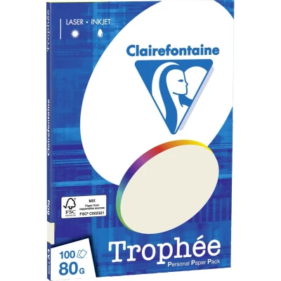 Afbeelding van Clairefontaine Trophée Parel Grijs kopieerpapier A4 80 gram 100 vellen