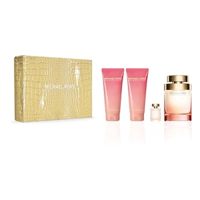 Afbeelding van Michael Kors Wonderlust Eau de Parfum 100 ml + Body Lotion Shower Gel Miniatuur Geschenkset voor dames