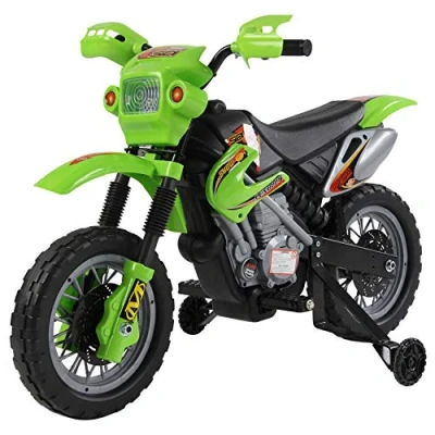 Afbeelding van HOMCOM Elektrische motorfiets Kunststof 102x53x66cm Groen