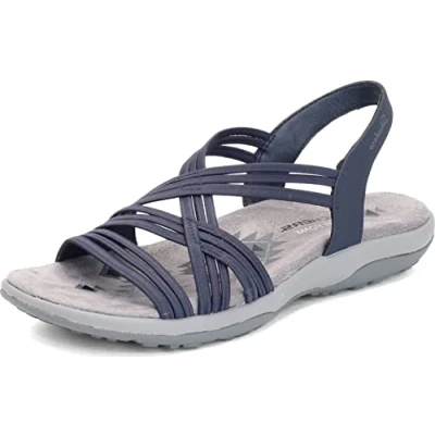 Afbeelding van Skechers Reggae SLIM FIT Sandalen, Dames, Maat: 37, Navy gore Imitatieleer/ textiel